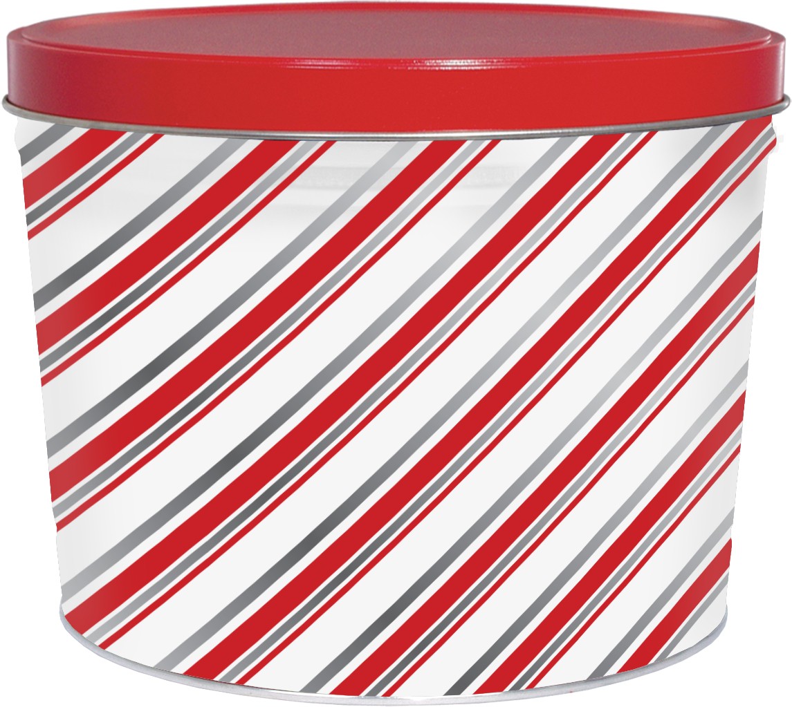2 Gallon Candy Stripes Tin