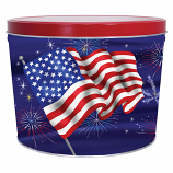 2 Gallon American Flag Tin